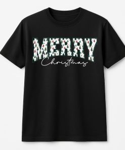 Merry Christmas T-Shirt, Retro Women'S Holiday ,Trendy Christmas T-Shirt, Womens Christmas Outfits, Xmas Gift