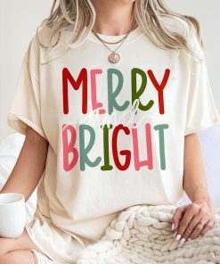 Merry And Bright T-Shirt Family Christmas T-Shirt