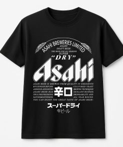Asahi Breweries Limited Asahi Draft Beer The Beer For All Seasons Super "Dry" Asahi (Stylized) Asahi Beer Is Brewed From Quality In Gredients Byusingourpure Andour Advanced Asahi Beer Has Trulyrefreshing Satinsmoothness. Culturd Yeast Brewing Techniques Excellent Richness, Drinkability And All Year Round You Can Enjoy The Great Taste Of Asahi Beer! 辛口 スーパードライ 生ビール With Barley Stalks Logo T-Shirt