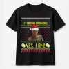 I'M Going Drinking Yes, I Am! Macaulay Culkin With Santa Hat And Beer Mugs Ugly Christmas T-Shirt Pattern